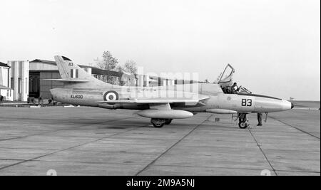 Royal Air Force - Hawker Hunter T.7 XL600 83 della No.4 Flying Training School Foto Stock