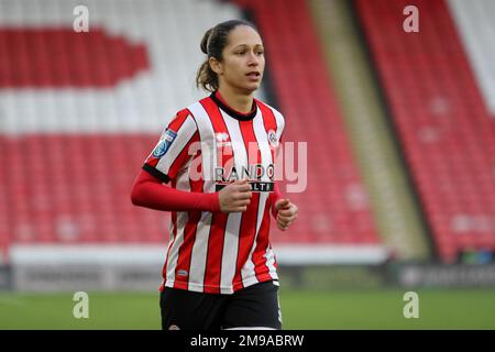 Sheffield, Regno Unito. 16th Jan, 2023. Sheffield, Inghilterra, gennaio 15th 2023 Courtney Sweetman-Kirk 7 Mid game durante Sheffield United contro Birmingham City a Bramall Lane, Sheffield. (Sean Chandler/SPP) Credit: SPP Sport Press Photo. /Alamy Live News Foto Stock