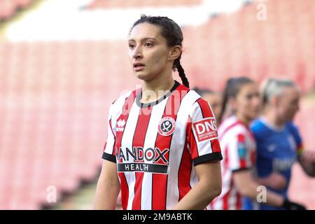 Sheffield, Regno Unito. 16th Jan, 2023. Sheffield, Inghilterra, gennaio 15th 2023 Rhema Lord-Mears 12 sguardi prima di un angolo durante Sheffield United contro Birmingham City a Bramall Lane, Sheffield. (Sean Chandler/SPP) Credit: SPP Sport Press Photo. /Alamy Live News Foto Stock