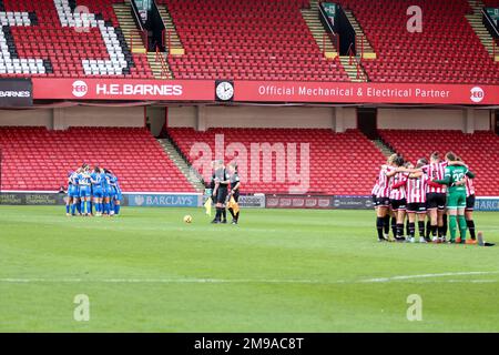 Sheffield, Regno Unito. 16th Jan, 2023. Sheffield, Inghilterra, gennaio 15th 2023 le squadre si preparano prima di partire allo Sheffield United contro Birmingham City a Bramall Lane, Sheffield. (Sean Chandler/SPP) Credit: SPP Sport Press Photo. /Alamy Live News Foto Stock