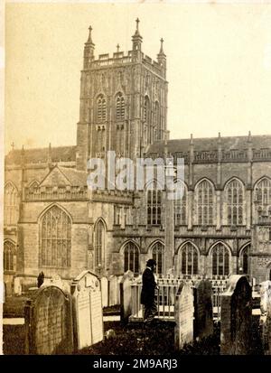 Priorato Chiesa, Malvern, esterno nord Foto Stock