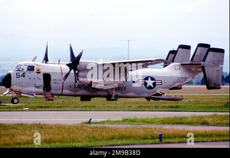 United States Navy- Grumman C-2A(R) Greyhound 162174 (msn 54), di VRC-40 distaccamento V, incaricato di supportare la portaerei nucleare USS Enterprise. Foto Stock