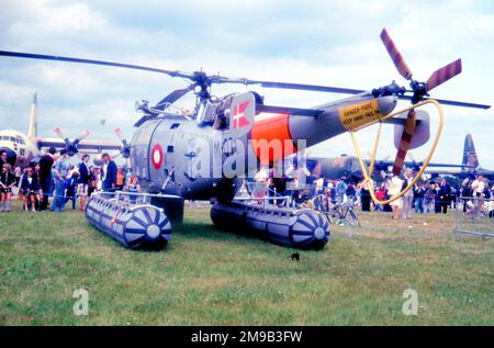 Kongelige Danske Marine - Aerospatiale se.3160 Alouette III M-071 (msn 1071), di Esk.722 al RAF Greenham Common per l'International Air Tattoo il 23 giugno 1979. (Kongelige Danske Marine - Royal Danish Navy) Foto Stock