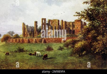 Il Castello di Kenilworth, Warwickshire Foto Stock