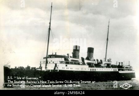 SS Isle of Guernsey, Southern Railway Steam Ship, servizio da Southampton a Channel Islands Foto Stock