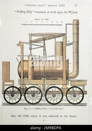 Il motore Wylam migliorato di Hedley, conosciuto come Puffing Billy Foto Stock