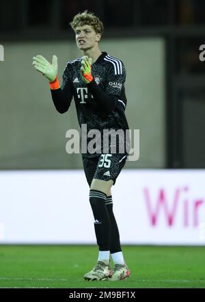 Johannes Schenk Torwart FC Bayern Muenchen FC Bayern München vs Red Bull Salzburg Fussball Bundesliga Saison 2022/23 Testspiel 13.01.2023 FC Bayern Muenchen Campus © diebilderwelt / Alamy Stock Foto Stock