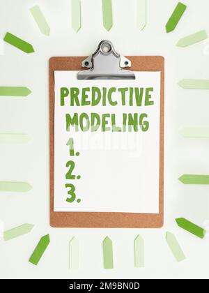 Visualizzazione concettuale modellazione predittiva. Strategia di manutenzione del concetto Internet basata sull'analisi predittiva Foto Stock