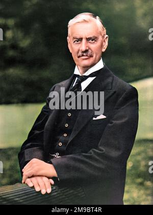 (Arthur) Neville Chamberlain (1869 - 1940), primo ministro britannico. Foto Stock