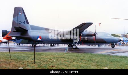 Koninklijke Luchtmacht - Fokker F27-300m Troopship C-6 (msn 10154), di 334 Squadron. (Koninklijke Luchtmacht - Royal Netherlands Air Force). Foto Stock