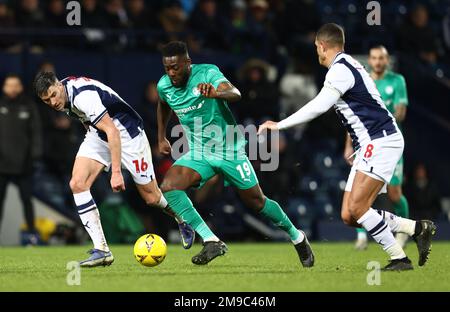 West Bromwich, Regno Unito. 17th Jan, 2023. Durante la partita di replay del terzo round della fa Cup presso gli Hawthorns, West Bromwich. Il credito dell'immagine dovrebbe essere: Darren Staples/Sportimage Credit: Sportimage/Alamy Live News Foto Stock