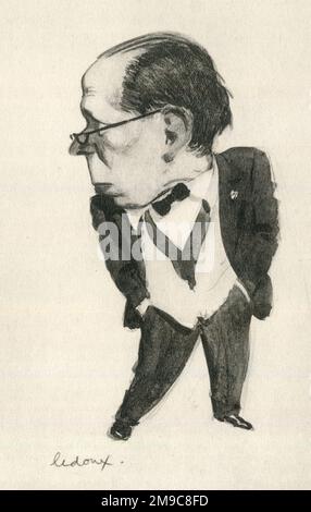 Caricatura di Sir William Orpen RA, artista, di Philippe Ledoux Foto Stock