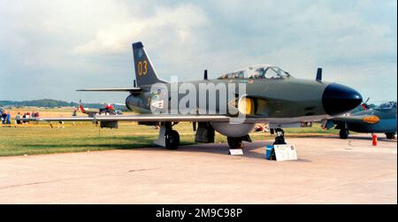 Saab J 32B Lansen 32512 - 03 (msn 32512), di Flygvapnet Veteranflygdivisionen, a Uppsala il 2 agosto 2008. Foto Stock