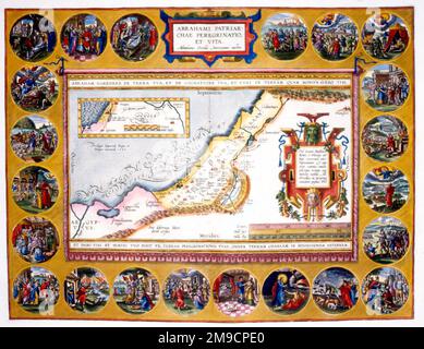 Mappa dei Viaggi di Abramo (Peregrinazioni) Foto Stock