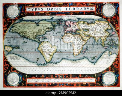 Typus Orbis Terrarum Mappa del mondo Foto Stock