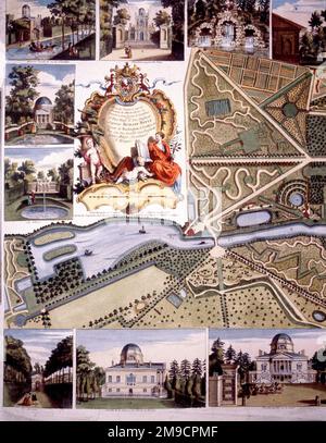 Mappa di Chiswick House e giardini (parte), Hounslow, Inghilterra Foto Stock