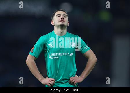 West Bromwich, Regno Unito. 17th Jan, 2023. Armando Dobra #17 di Chesterfield reagisce durante la partita di riesecuzione del terzo round della Emirates fa Cup West Bromwich Albion vs Chesterfield all'Hawthorns, West Bromwich, Regno Unito, 17th gennaio 2023 (Foto di Gareth Evans/News Images) a West Bromwich, Regno Unito il 1/17/2023. (Foto di Gareth Evans/News Images/Sipa USA) Credit: Sipa USA/Alamy Live News Foto Stock