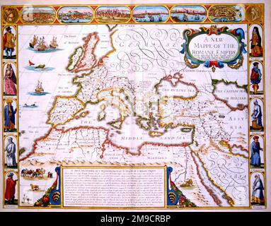 Mappa dell'Impero Romano creata nel 1676 Foto Stock