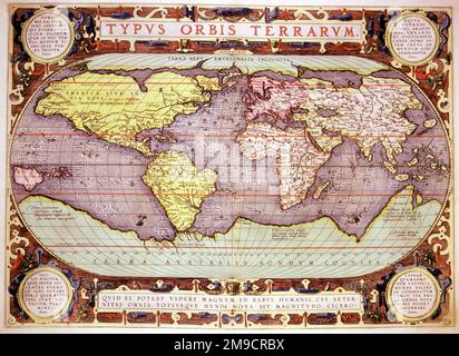 Typus Orbis Terrarum 16th ° secolo Mappa del mondo Foto Stock