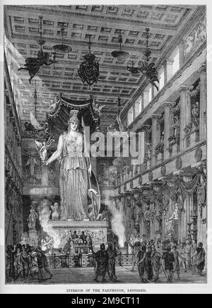 Interno del Partenone, Atene, Grecia Foto Stock