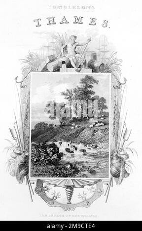 Fonte del Tamigi, Inghilterra Foto Stock