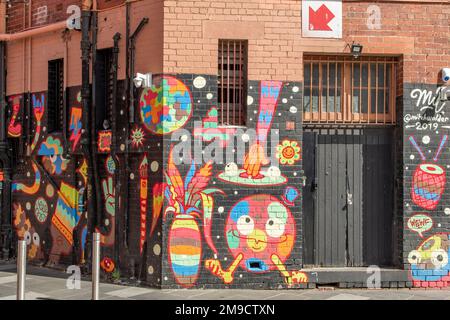 Maddern Square Street Art, Footscray, Victoria, Australia Foto Stock