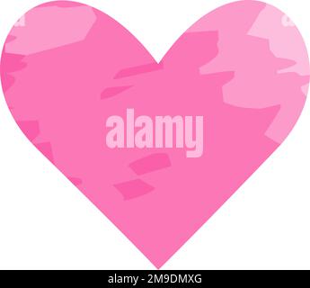 Cuore astratto per San Valentino in acquerello in tonalità rosa pallido alla moda. Design per biglietti d'auguri, inviti o cartoline. Isolare. Ideale per poster, banner, brochure o prezzi, etichette. EPS Illustrazione Vettoriale