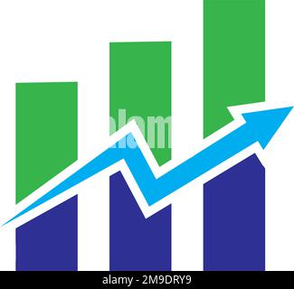 semplice modello vettoriale logo finanziario Illustrazione Vettoriale