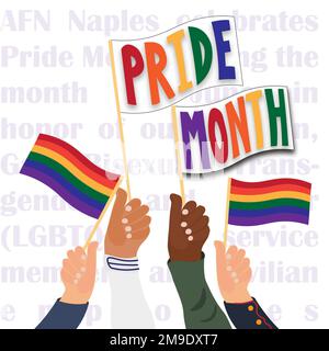 220519-N-FF029-001 NAPOLI, Italia (19 maggio 2022) Graphic Honoring Pride Month. (US Navy graphic by Mass Communication Specialist 2nd Class Daniel Charest) AFN,Italia,Marina,Pride Month,napoli, Foto Stock