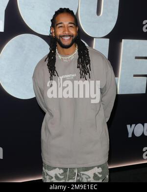 Westwood, Stati Uniti. 17th Jan, 2023. Omarion arriva a VOI PERSONE Los Angeles Premiere tenuto al Regency Village Theater di Westwood, CA Martedì, 17 gennaio 2023 . (Foto di Juan Pablo Rico/Sipa USA) Credit: Sipa USA/Alamy Live News Foto Stock