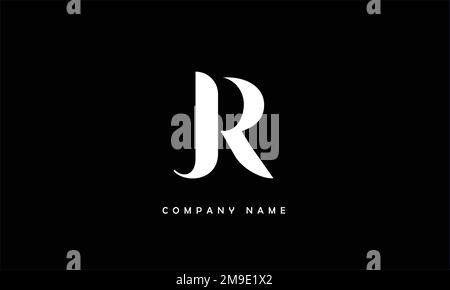 Logo RJ, JR lettere astratta Illustrazione Vettoriale