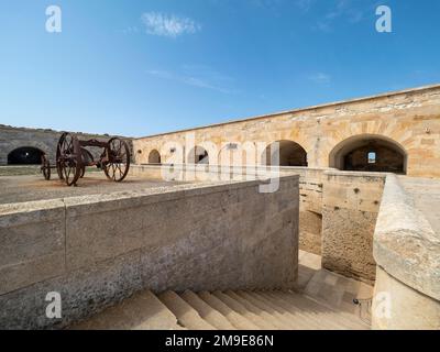 Spagna, Isole Baleari, Minorca, Mahon, Mao, Fortaleza de la Mola, Forte di la Mola Foto Stock