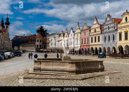 Sito UNESCO centro storico di Telc, Repubblica Ceca Foto Stock