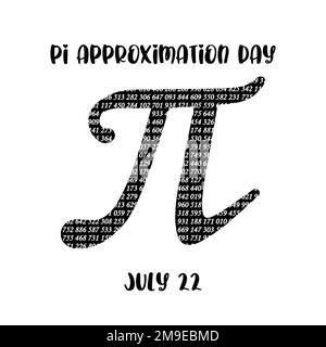 Felice giornata internazionale di matematica vettore sfondo illustrazione. Banner World Pi Day Illustrazione Vettoriale