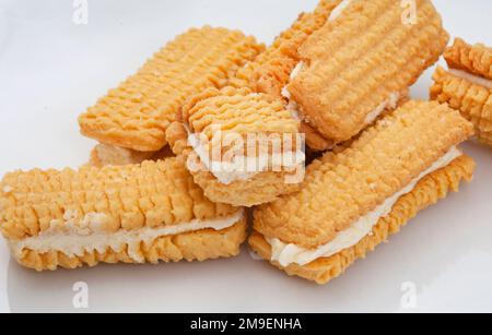 Biscotti di pasta frolla fatti in casa, il più amato sudafricano su superfici rustiche Foto Stock