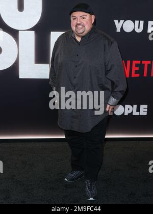 Westwood, Stati Uniti. 17th Jan, 2023. WESTWOOD, LOS ANGELES, CALIFORNIA, USA - 17 GENNAIO: Gabriel Iglesias arriva al Los Angeles Premiere di Netflix 'You People' tenuto al Regency Village Theatre il 17 gennaio 2023 a Westwood, Los Angeles, California, Stati Uniti. (Foto di Xavier Collin/Image Press Agency) Credit: Image Press Agency/Alamy Live News Foto Stock