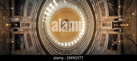 United States Capitol Rotunda soffitto cupola, Washington DC, Stati Uniti Foto Stock