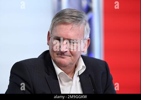 Vienna, Austria. 18th Jan, 2023. Presentazione del libro (Corona Fact Check) presso il media center di FPÖ con Univ.-DOZ. dr Hannes Strasser Foto Stock