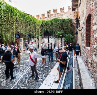 VERONA, ITALIA - 26 SETTEMBRE 2019: Casa di Giulietta a Verona. Luogo popolare per i turisti. Foto Stock