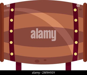 Isolato colorato barile icona Vector Illustrazione Vettoriale