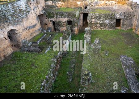 La tomba dell'elefante situata all'interno della necropoli romana di Carmona, Spagna Foto Stock