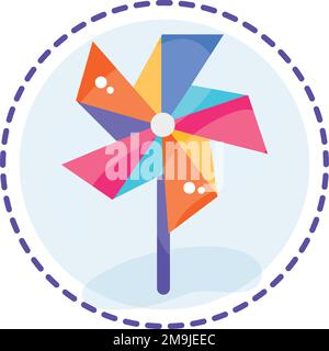 Icona giocattolo isolato colorato design piatto Vector Illustrazione Vettoriale