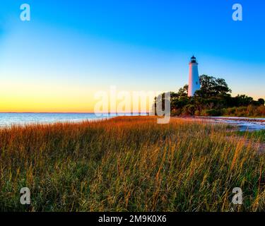 St Faro di Marks a St. Marks National Wildlife Refuge, Florida, Stati Uniti Foto Stock