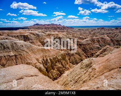 White River Valley Overlook, Badlands National Park, South Dakota, USA Foto Stock