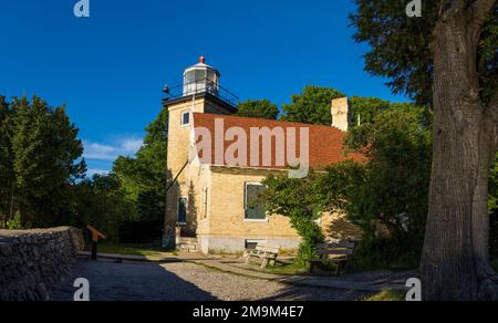 Eagle Bluff Lighthouse, Peninsula state Park, Door County, Wisconsin, Stati Uniti Foto Stock