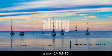 Lago Michigan a Fish Creek, Door County, Wisconsin, Stati Uniti Foto Stock