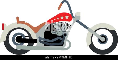 Icona trinciatore. Cartoon moto. Vista laterale della bicicletta Illustrazione Vettoriale