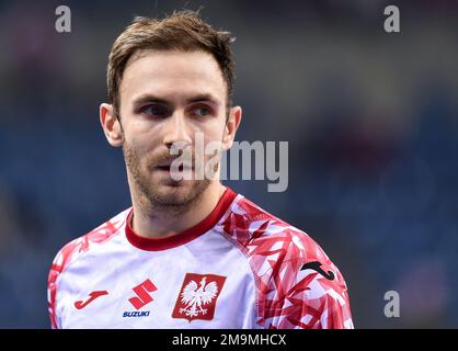 Cracovia, Polonia. 18th Jan, 2023. Arkadiusz Moryto durante la partita IHF del Campionato del mondo maschile tra Polonia e Spagna il 18 gennaio 2023 a Cracovia, Polonia. (Foto di PressFocus/Sipa USA) Credit: Sipa USA/Alamy Live News Foto Stock