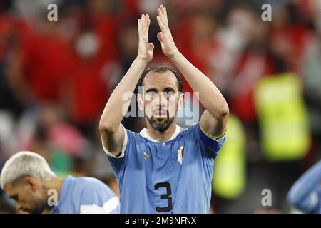 DOHA - Edinson Cavani dell'Uruguay durante la Coppa del mondo FIFA Qatar 2022 gruppo H partita tra Uruguay e Corea del Sud al Education City Stadium il 24 novembre 2022 a Doha, Qatar. AP | Olandese altezza | MAURICE DI PIETRA Foto Stock