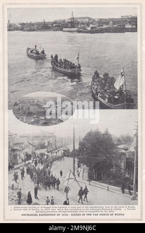 Spedizione dell'Arcangelo del 1918 - scene nell'estremo nord della Russia. Foto Stock